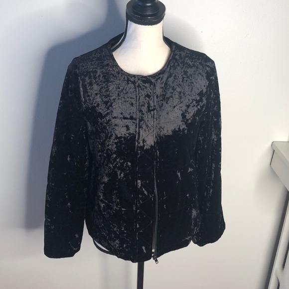 NWOT Sanctuary Black Velvet Jacket - Picture 3 of 9